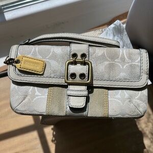 Coach Cream Wristlet